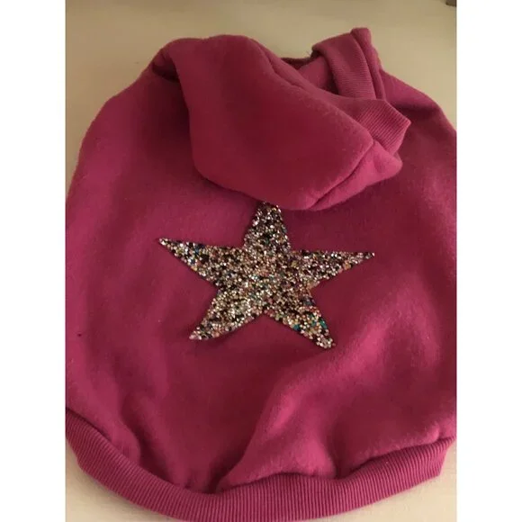 Top Paw Pet Dog Apparel Star Sweatshirt Pink Size Medium - Picture 4 of 6